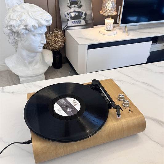 Bluetooth Record Player – Vintage Vinyl Turntable with Wireless Bluetooth Speaker