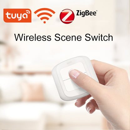 Tuya Smart WiFi/Zigbee 2-Button Wireless Scene Switch