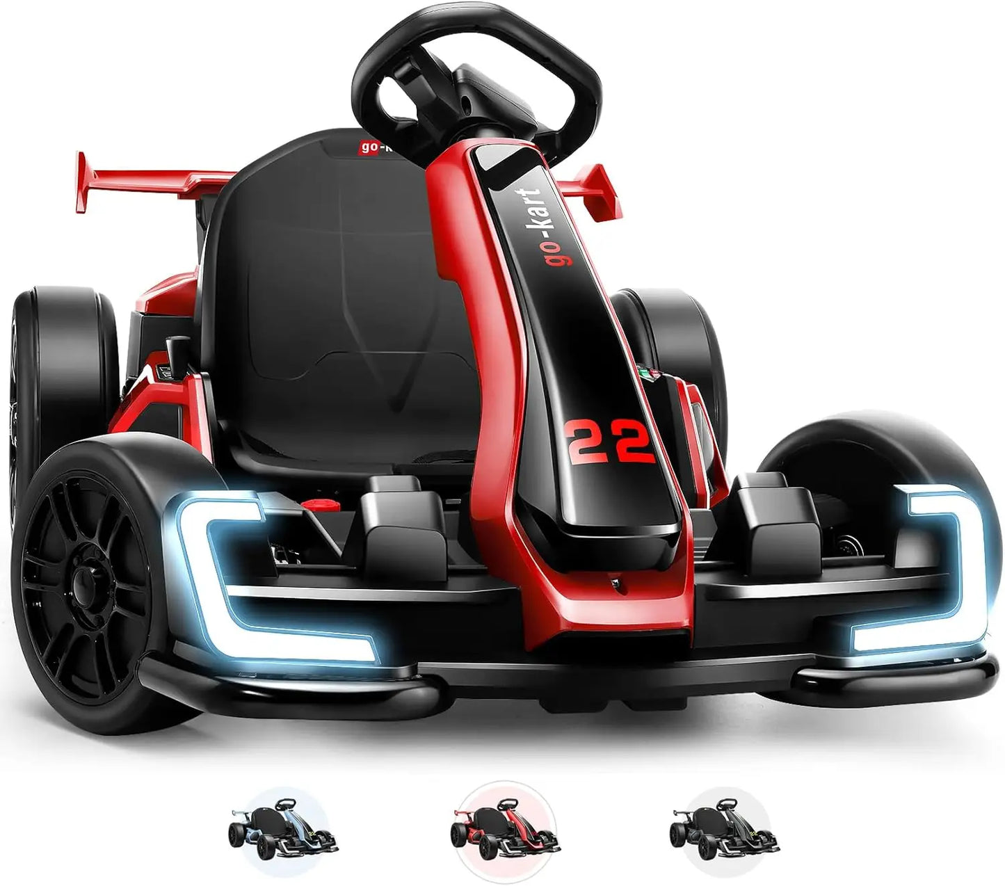 24V Kids Electric Go Kart Drift Kart Car with Adjustable Seat, Fast 8.5 MPH, 300W Powerful Motor and 2 Speed