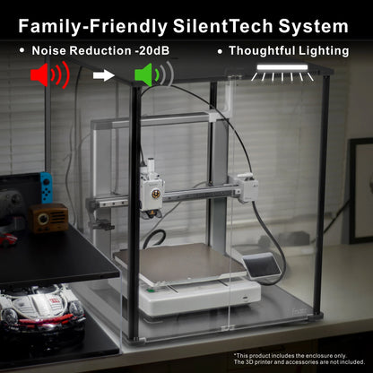 FYSETC FNATR For Bambu Lab A1 3D Printer Enclosure Transparent Acrylic Sturdy Designed 3D Printer Cover with Filter System