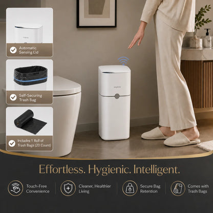 JOYBOS Touchless Trash Can with Motion Sensor & Auto Bag-Suction System, Hands-Free Operation Suitable for Small Spaces, Compact Waste Bin with Press-to-Open Lid, ABS/Polypropylene Garbage Pail, RV, Narrow Corners, RV Essenti