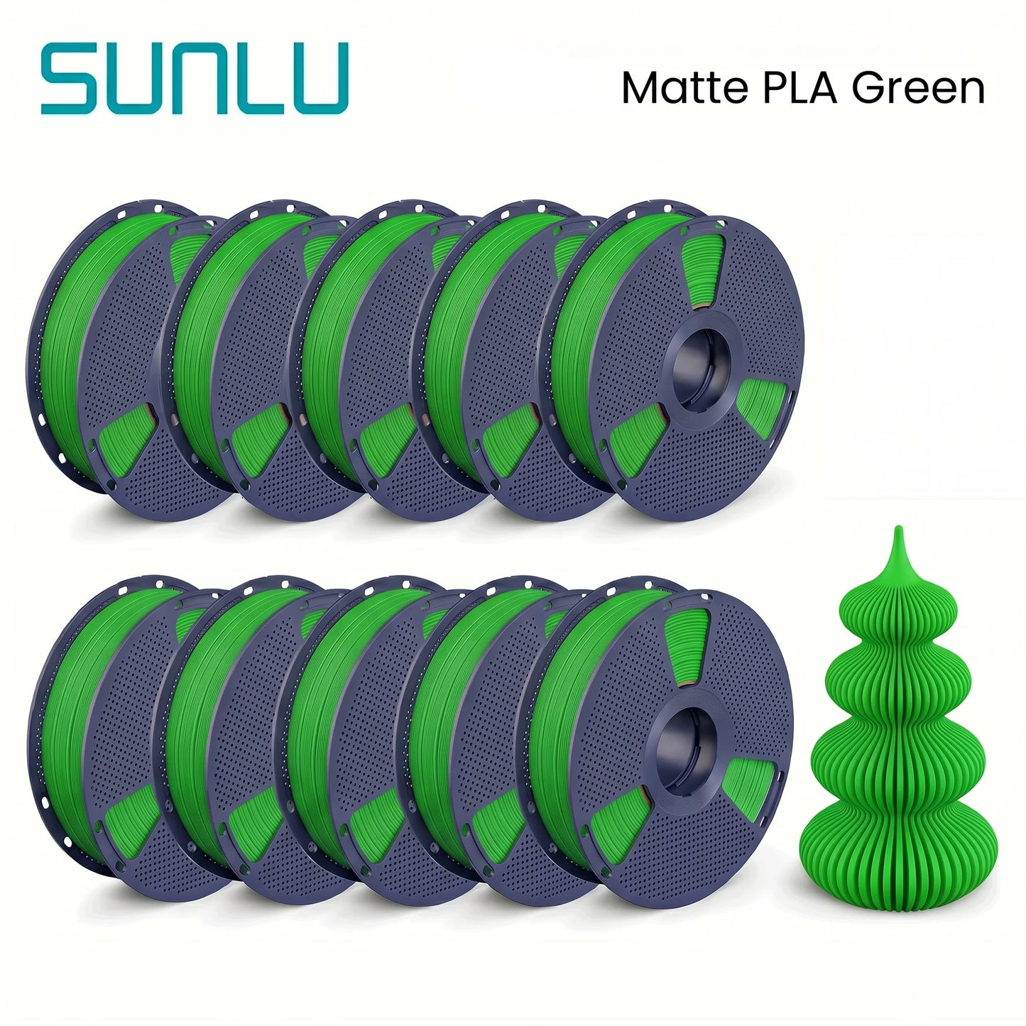 SUNLU Matte PLA filament 10kg 1.75mm 1roll/kg(2.2lbs)