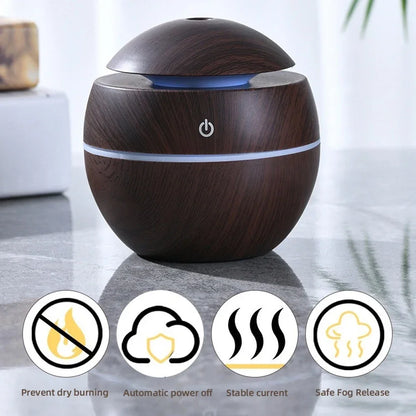 Smart Desk Humidifier for Bedroom/Office  Ultrasonic Mist, Touch Control & Customizable Ambient Lighting Essential oils
