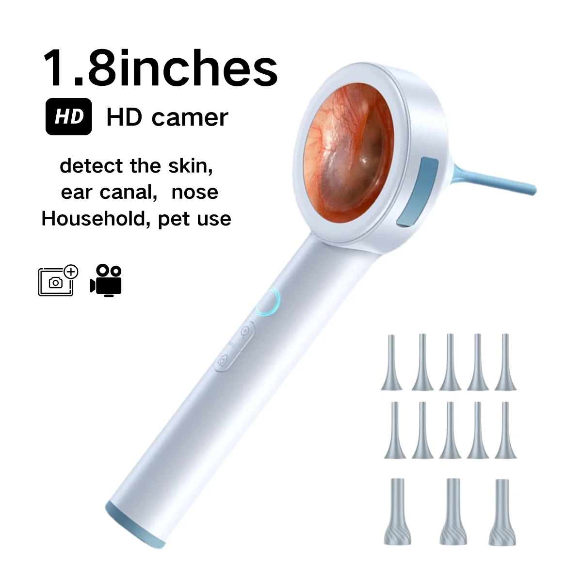 1.8’’ Screen Ear Camera Instant On/Record