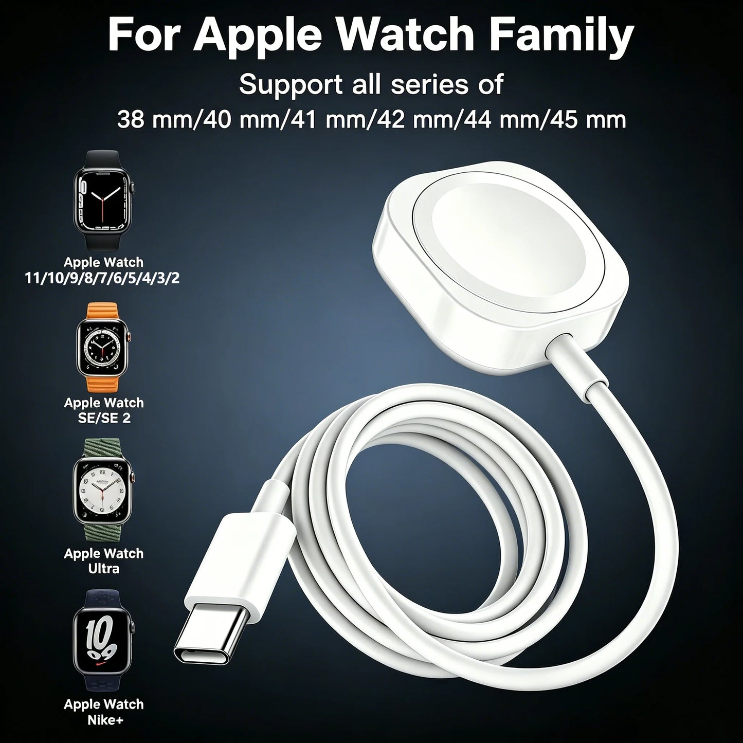 TIMESS Magnetic USB A TYPE-C Watch Charger
