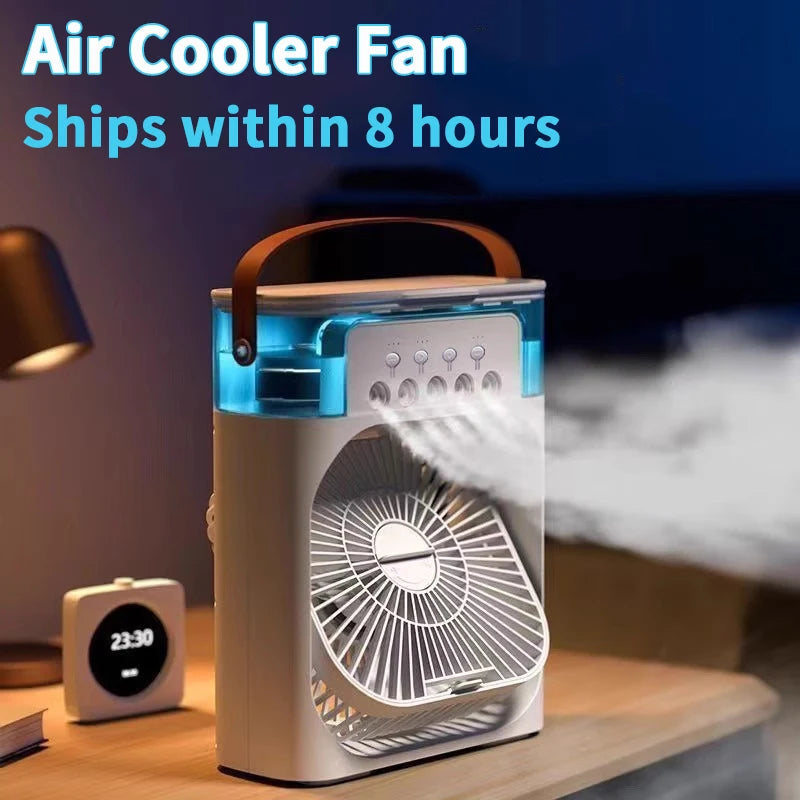 New 3 In 1 Mini Air Cooler Portable Fan Air Conditioner Humidifier