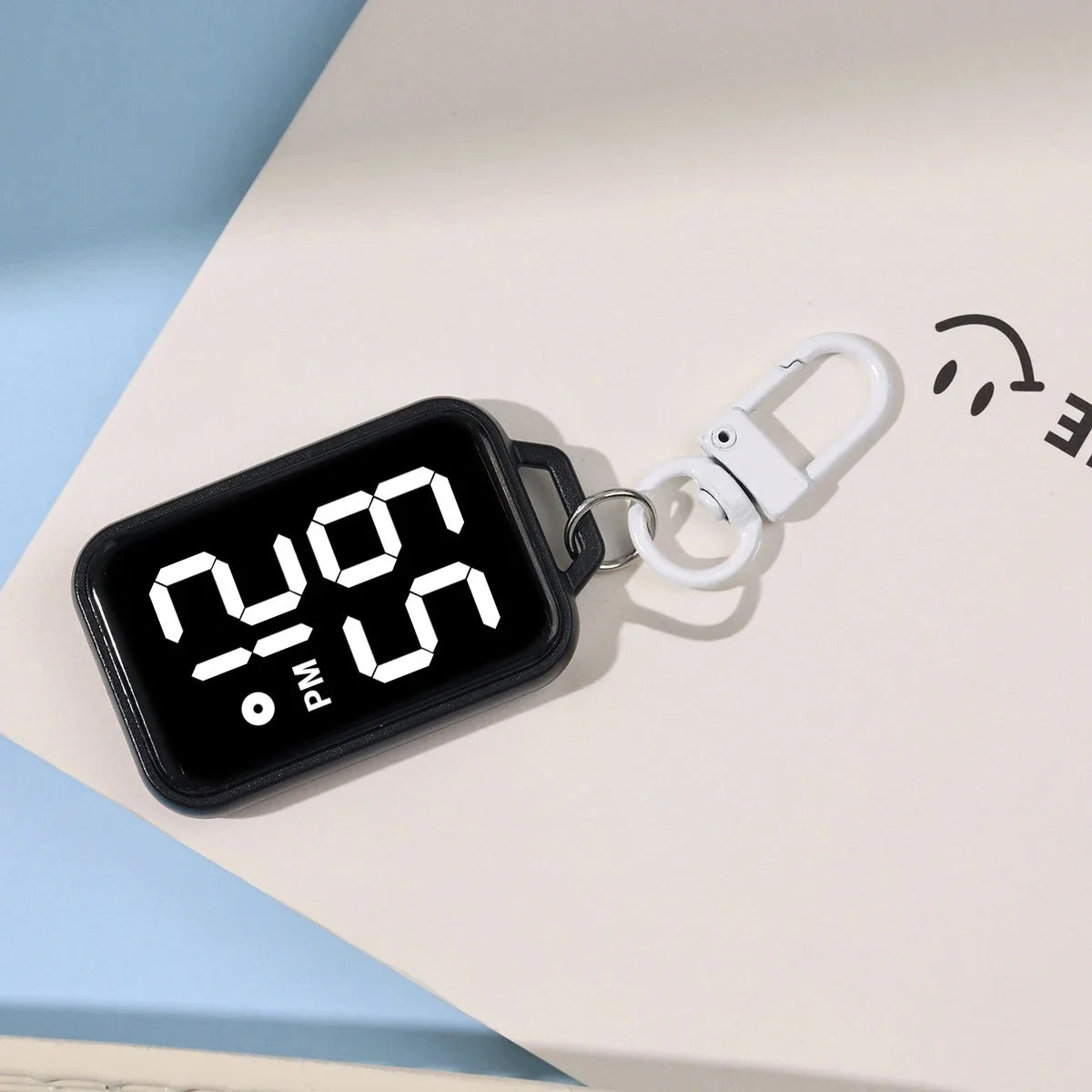 1/4pcs LED Keychain Pocket Watch Digital Display