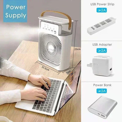 New 3 In 1 Mini Air Cooler Portable Fan Air Conditioner Humidifier