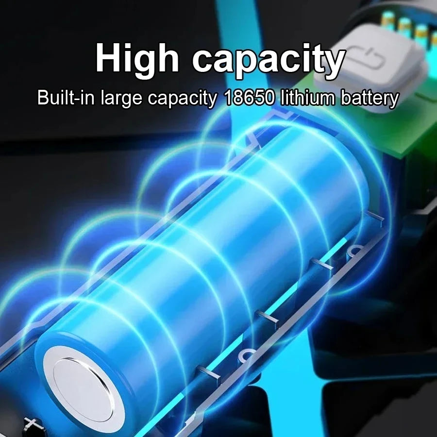 100000LM Super Bright Flashlight Type-C Rechargeable LED Torch Long