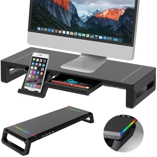 Foldable Monitor Stand Riser with USB 3.0