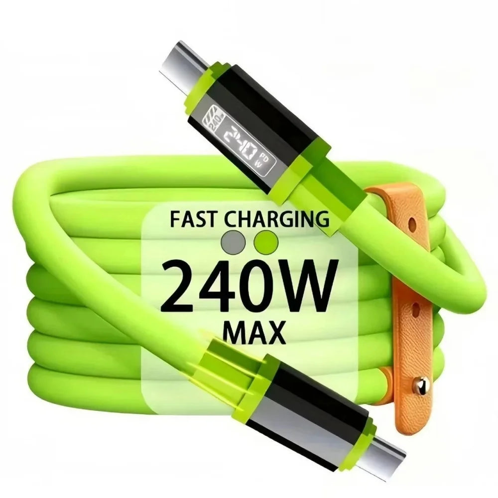240W Type C To Type C Super Fast Charging Cable Universal High Power