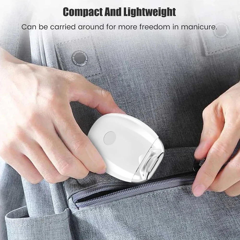 2 IN 1 Electric Nail Clipper Cutter With LED Light Automatic Nail