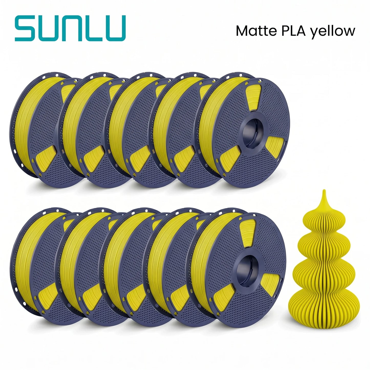 SUNLU Matte PLA filament 10kg 1.75mm 1roll/kg(2.2lbs)