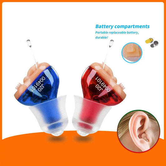 Red and Blue Hearing Aids Sound Amplifier (Bilingual)